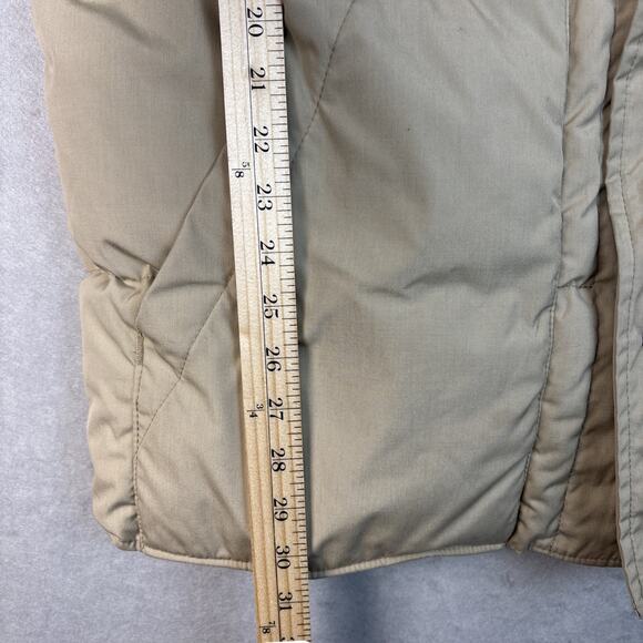 VTG Eddie Bauer Goose Down Jacket Men's XL Tall Beige Tan Corduroy 80s USA Made - Picture 8 of 10